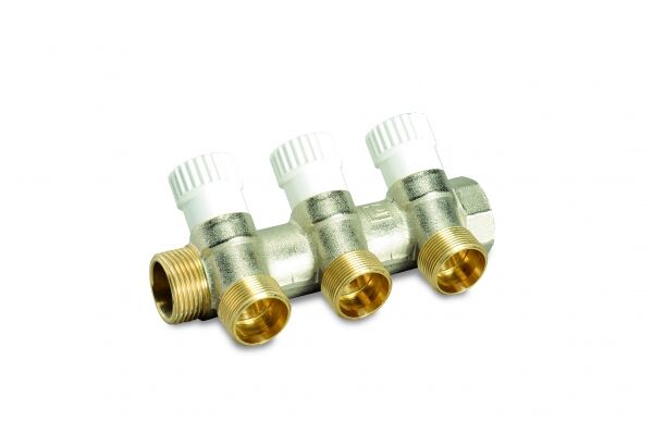 Collettore semplice componibile con valvole di intercettazione Collettore semplice componibile con valvole di intercettazione